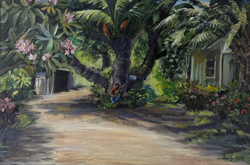 박화자 화백 작품 Day in rural hawaii (1979)